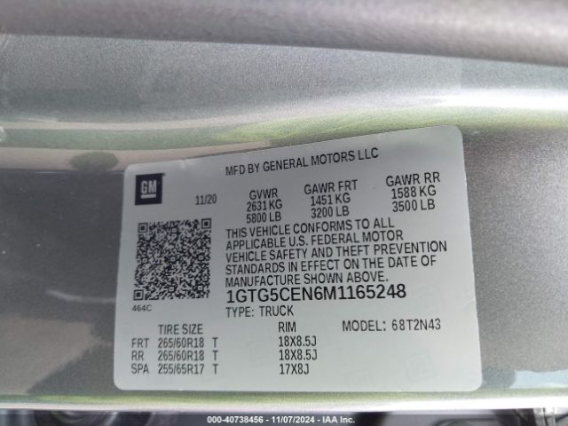 1GTG5CEN6M1165248 GMC Canyon 2wd  Short Box Elevation