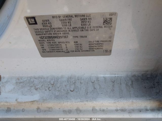 1GT22SEG8HZ297367 GMC Sierra 2500hd Sle