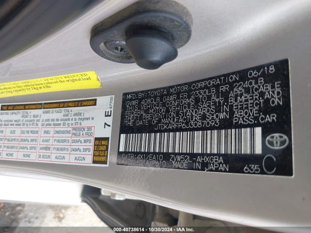 JTDKARFP6J3087093 Toyota Prius Prime Advanced