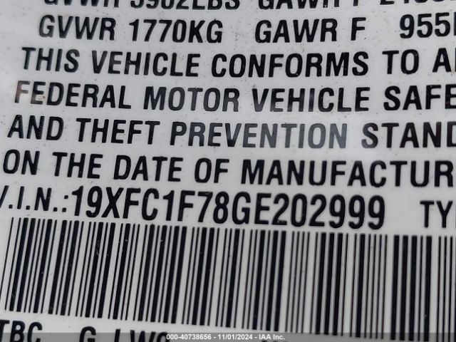 19XFC1F78GE202999 Honda Civic Ex-l