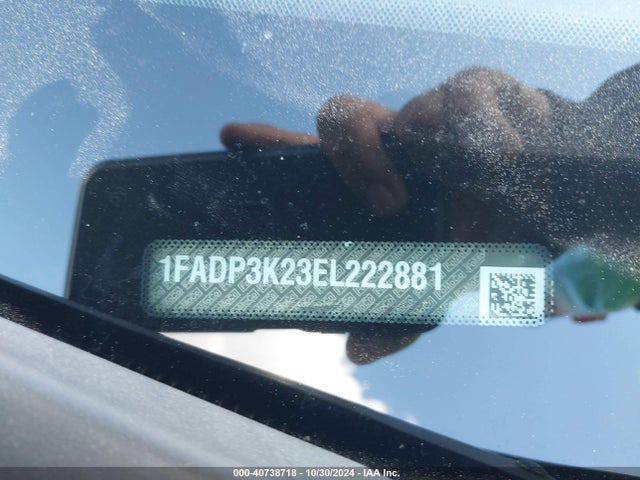 Ford FOCUS SE 2014 1FADP3K23EL222881 Image 9
