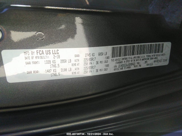 Dodge Grand Caravan Sxt 2018 2C4RDGCG4JR205423 Image 8