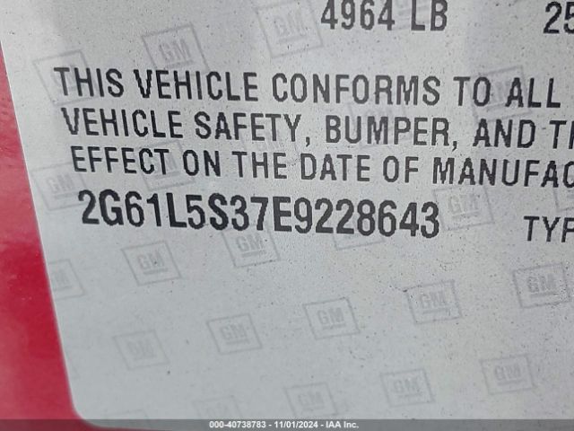 2G61L5S37E9228643 Cadillac Xts Standard