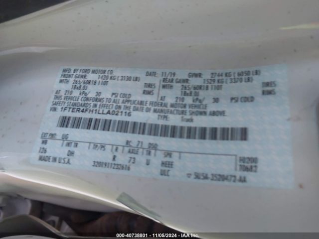 1FTER4FH1LLA02116 Ford Ranger Lariat