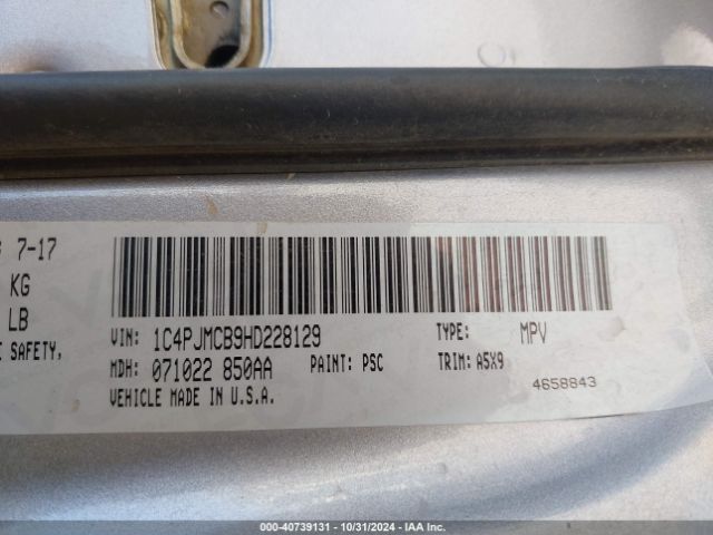 1C4PJMCB9HD228129 Jeep Cherokee Latitude 4x4