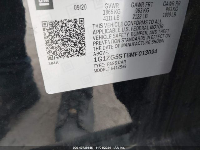 1G1ZG5ST6MF013094 Chevrolet Malibu Fwd Rs