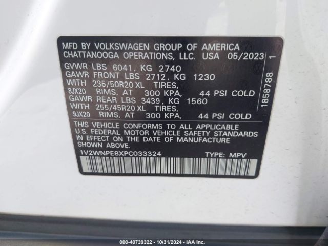 1V2WNPE8XPC033324 Volkswagen Id.4 Awd Pro S