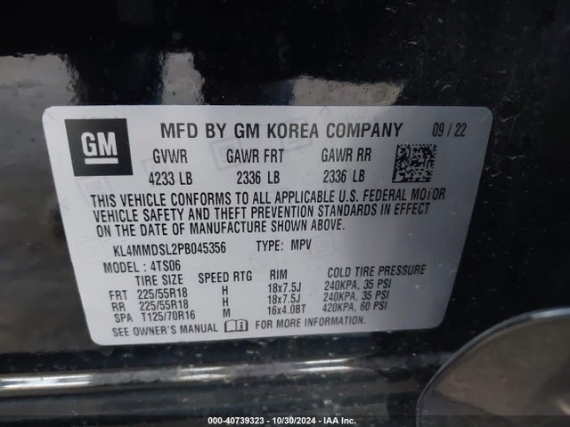 KL4MMDSL2PB045356 Buick Encore Gx Select Fwd
