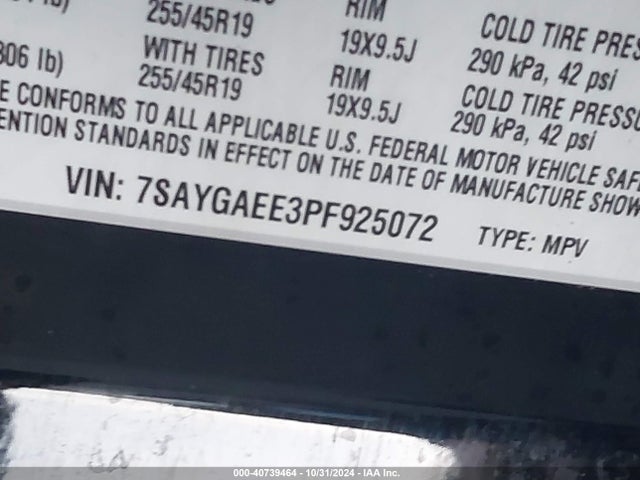 7SAYGAEE3PF925072 Tesla Model Y Awd/long Range Dual Motor All-wheel Drive