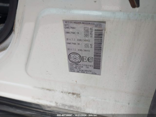 5N1AL0MM2FC539795 Infiniti QX60