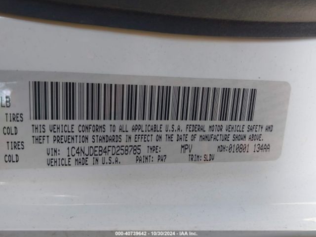 1C4NJDEB4FD258785 Jeep Compass High Altitude Edition