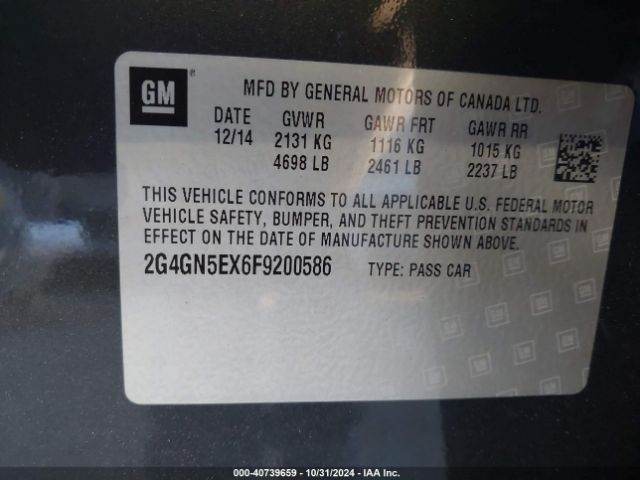 2G4GN5EX6F9200586 Buick Regal Turbo/e-assist Premium I
