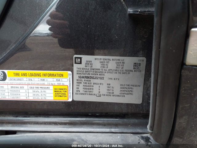 5GAKRBKD5GJ321922 Buick Enclave Leather
