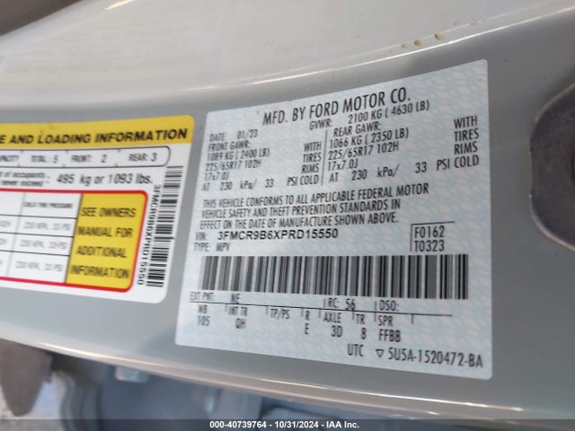 Ford Bronco Sport Big Bend 2023 3FMCR9B6XPRD15550 Image 9