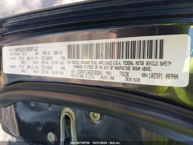 1C6RR7LG6ES193241 RAM 1500 Outdoorsman