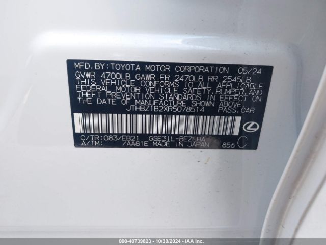 JTHBZ1B2XR5078514 Lexus Is 350 F Sport Design