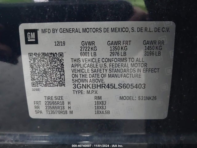 Chevrolet Blazer Awd 2lt 2020 3GNKBHR45LS605403 Image 9