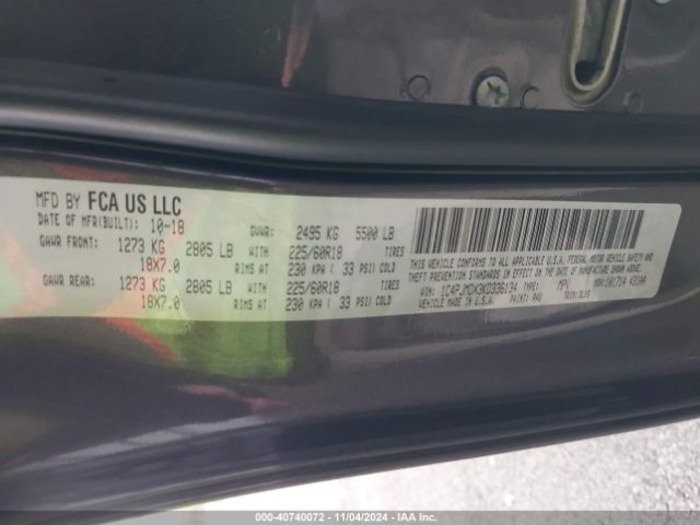 1C4PJMDX3KD336134 Jeep Cherokee Limited 4x4