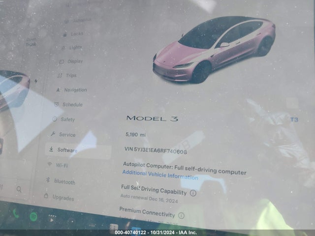 2024 TESLA MODEL 3 5YJ3E1EA6RF740608 Photo 6