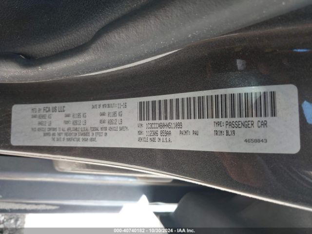 1C3CCCAB0HN511099 Chrysler 200 Limited Platinum