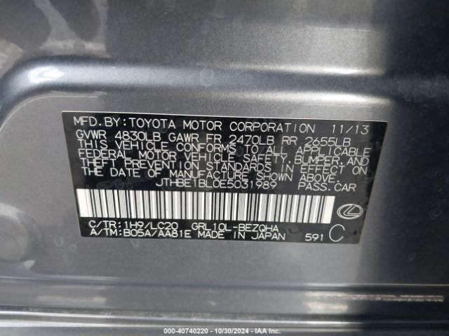 JTHBE1BL0E5031989 Lexus GS 350