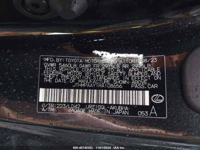 JTHMPAAY1RA108656 Lexus LC 500