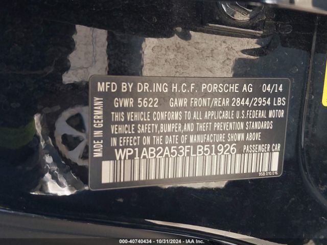 WP1AB2A53FLB51926 Porsche MACAN S