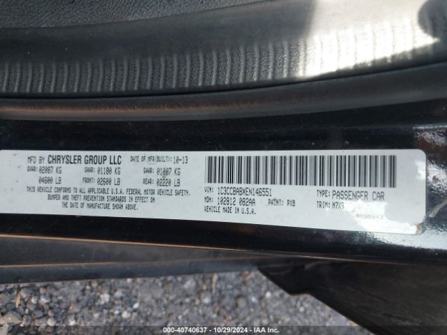 1C3CCBABXEN146551 Chrysler 200 LX