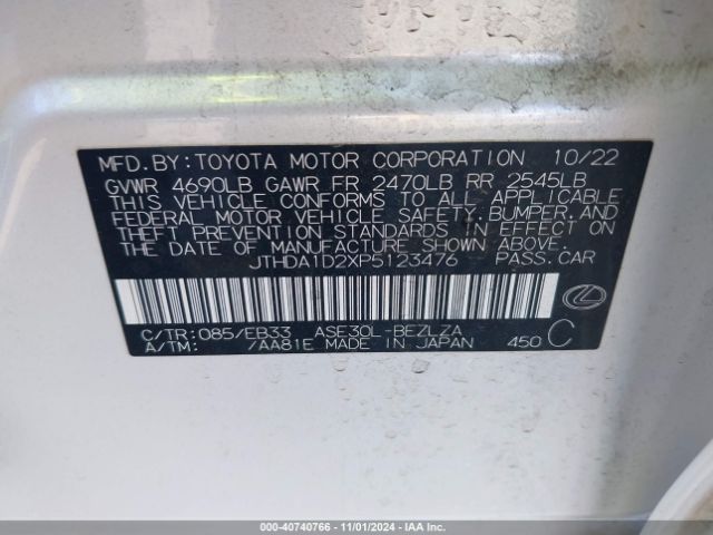 JTHDA1D2XP5123476 Lexus IS 300