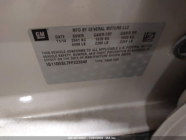 1G11D5SL7FF223048 Chevrolet MALIBU 2LT