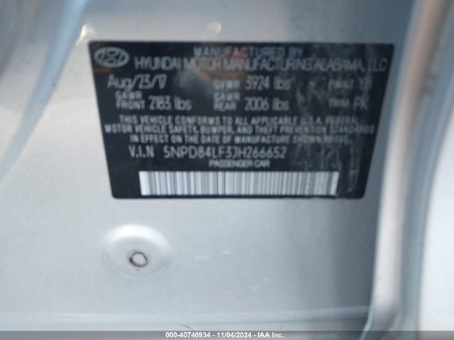Hyundai Elantra Value Edition 2018 5NPD84LF3JH266652 Image 9