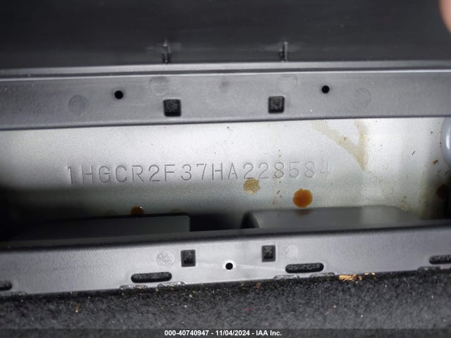 Honda ACCORD LX 2017 1HGCR2F37HA228584 Image 9