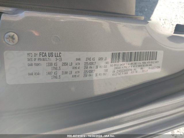 2C4RDGEG8KR640749 Dodge Grand Caravan Gt