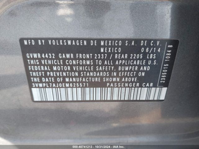 3VWPL7AJ0EM625571 Volkswagen Jetta Sportwagen 2.0l Tdi