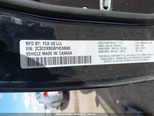 Dodge Charger Sxt 2023 2C3CDXBG8PH530845 Image 9