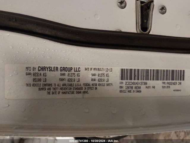 2C3CDXBG4EH197380 Dodge Charger Se