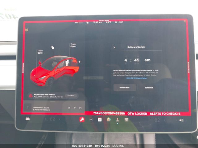 7SAYGDEFXNF489389 Tesla Model Y Performance Dual Motor All-wheel Drive