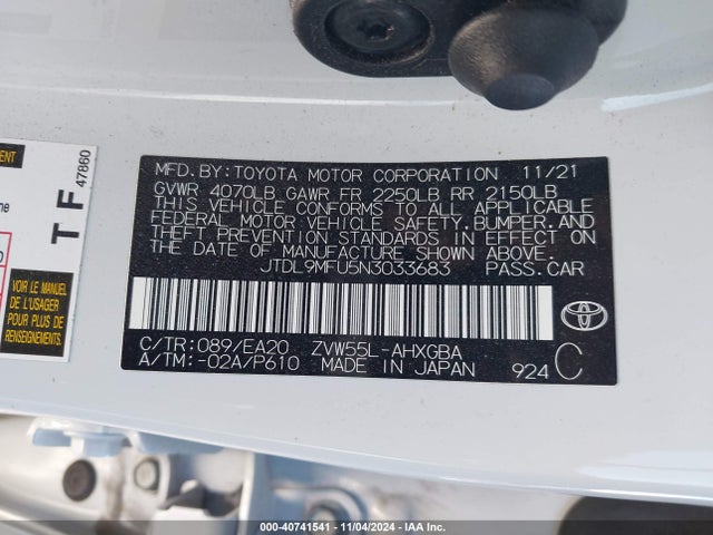 Toyota Prius Xle Awd-e 2022 JTDL9MFU5N3033683 Image 9