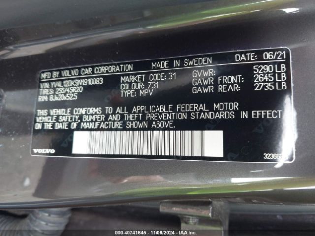 YV4L12DK9N1910083 Volvo Xc60 B5 Momentum