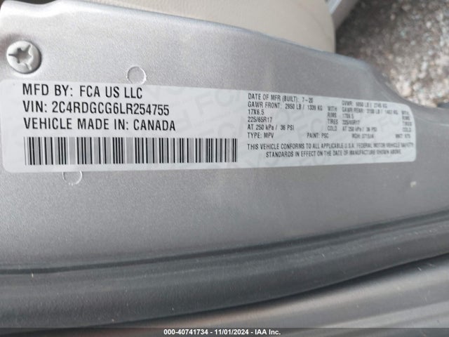 Dodge Grand Caravan Sxt 2020 2C4RDGCG6LR254755 Image 9