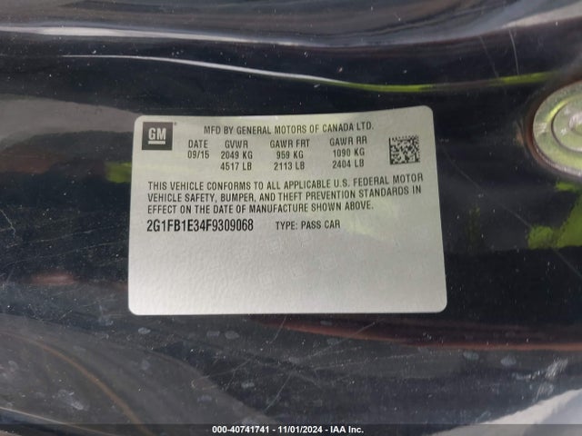 Chevrolet Camaro 2ls 2015 2G1FB1E34F9309068 Image 9