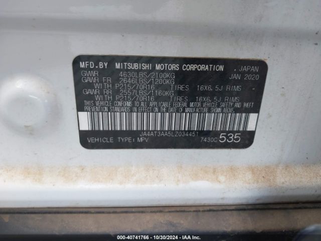 2020 MITSUBISHI ECLIPSE CROSS JA4AT3AA5LZ034451 Photo 8