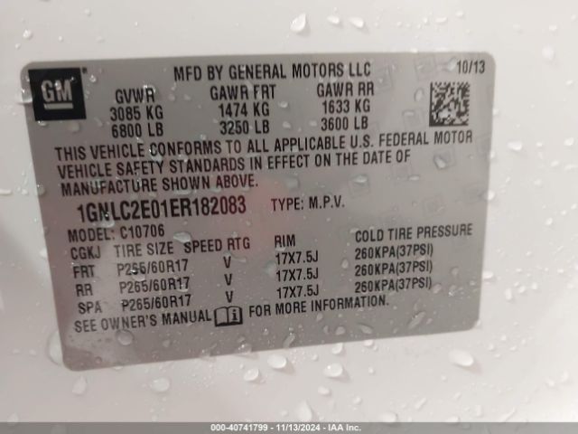 1GNLC2E01ER182083 Chevrolet Tahoe Commercial Fleet
