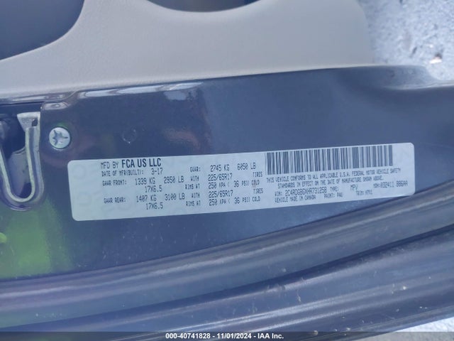 Dodge Grand Caravan Se 2017 2C4RDGBGXHR731258 Image 9