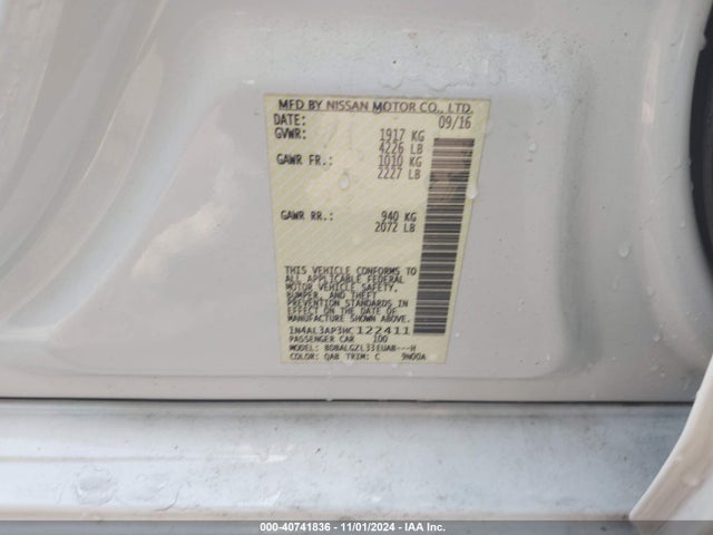 Nissan Altima 2.5 S 2017 1N4AL3AP3HC122411 Image 9