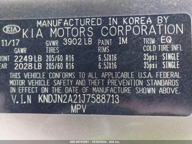 KIA Soul 2018 KNDJN2A21J7588713 Image 9