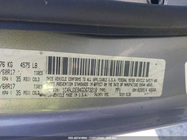 1C4NJDEB4GD673218 Jeep Compass High Altitude Edition