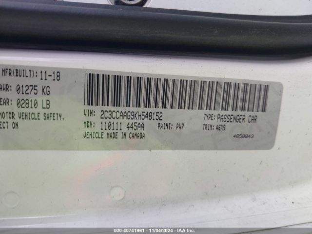 2C3CCAAG9KH548152 Chrysler 300 Touring L