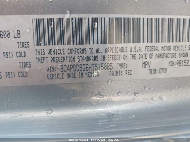 3C4PDDBG6HT515085 Dodge Journey Sxt Awd