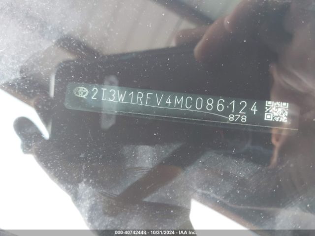 2T3W1RFV4MC086124 Toyota Rav4 Xle